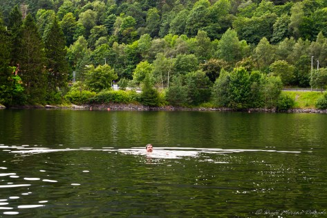 Un valiente que se atrevió a bañarse.