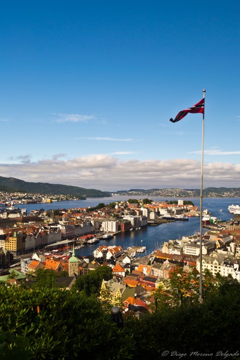 El barrio del Bryggen desde el camino.