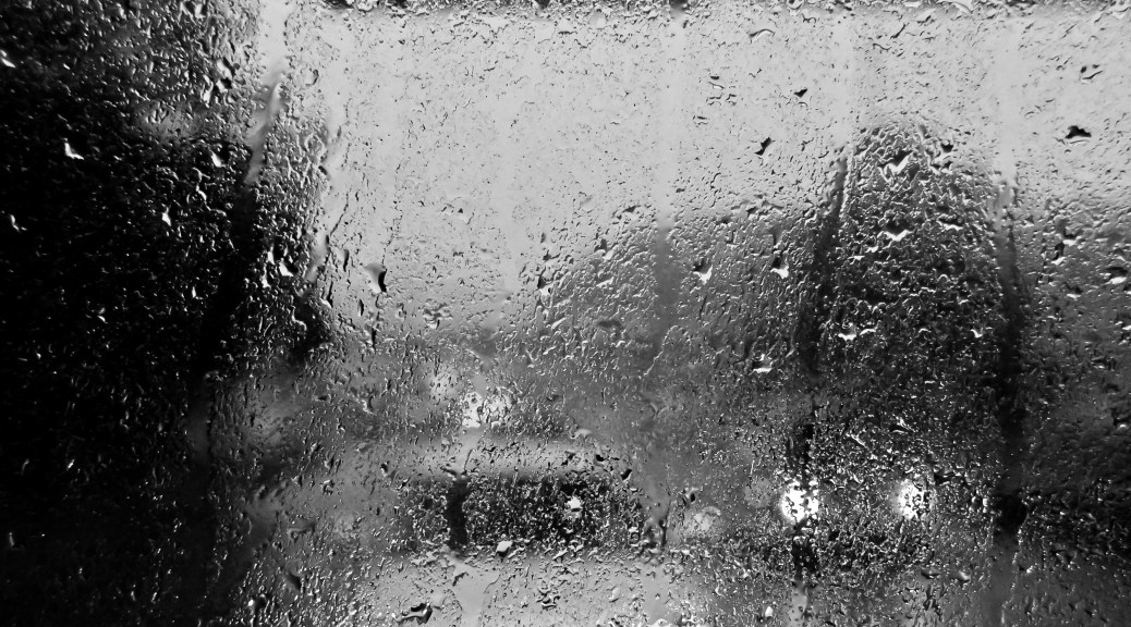 Viajando en autobús bajo la lluvia de Bergen.