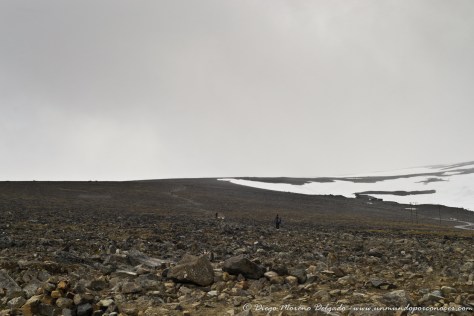 Cima de la montaña desde donde salían expediciones para la visita de otro glaciar.