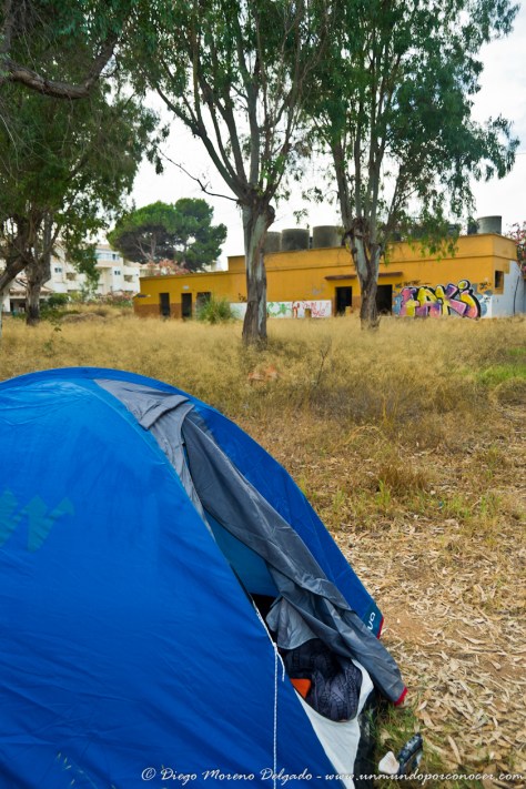 Acampados en un camping abandonado.