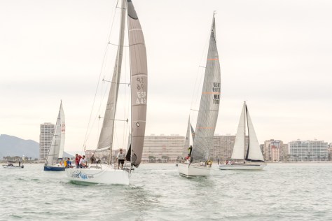 "Embarcaciones durante de la salida de la prueba - Diego Moreno"