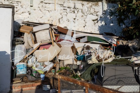 "Destrozos que aún se pueden ver en la casa - Diego Moreno"
